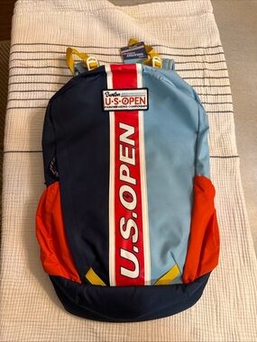 Burton Colorblock Backpack in Navy, Light Blue and Red
